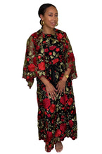 Load image into Gallery viewer, Double Wrap Dress (Rose &amp; Black)