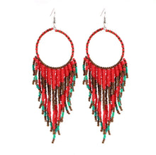 Load image into Gallery viewer, Beaded Fringe Earrings