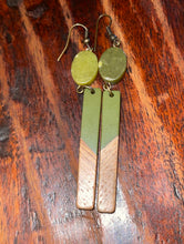 Load image into Gallery viewer, Sage &amp; Wood Earrings
