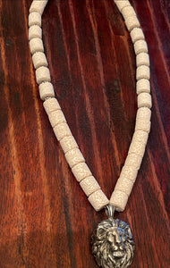 White Lava Stone Neck Ornament