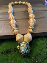 Load image into Gallery viewer, Neck Ornament Lion King (MEN’S) Gold/Black &amp; Wood