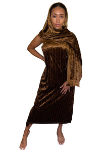 Double Wrap Dress (Brown)