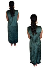 Load image into Gallery viewer, Double Wrap Dress (Forest Green Fringe)