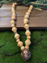 Load image into Gallery viewer, Neck &amp; Wrist Lion King (MEN’S) Rose Gold &amp; Wooden Ornament Set